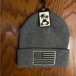 Beanie Knitted Flag Grey